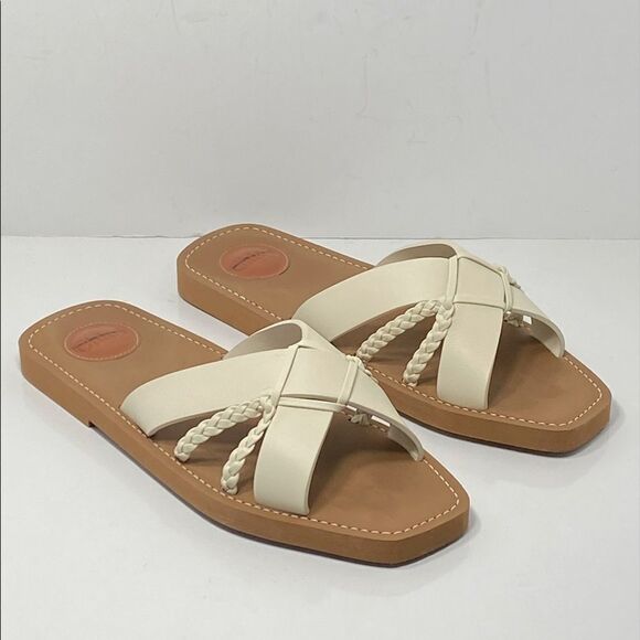 Chloe Sand Yellow Criss Cross braided sandals size 41 - Picture 5 of 9